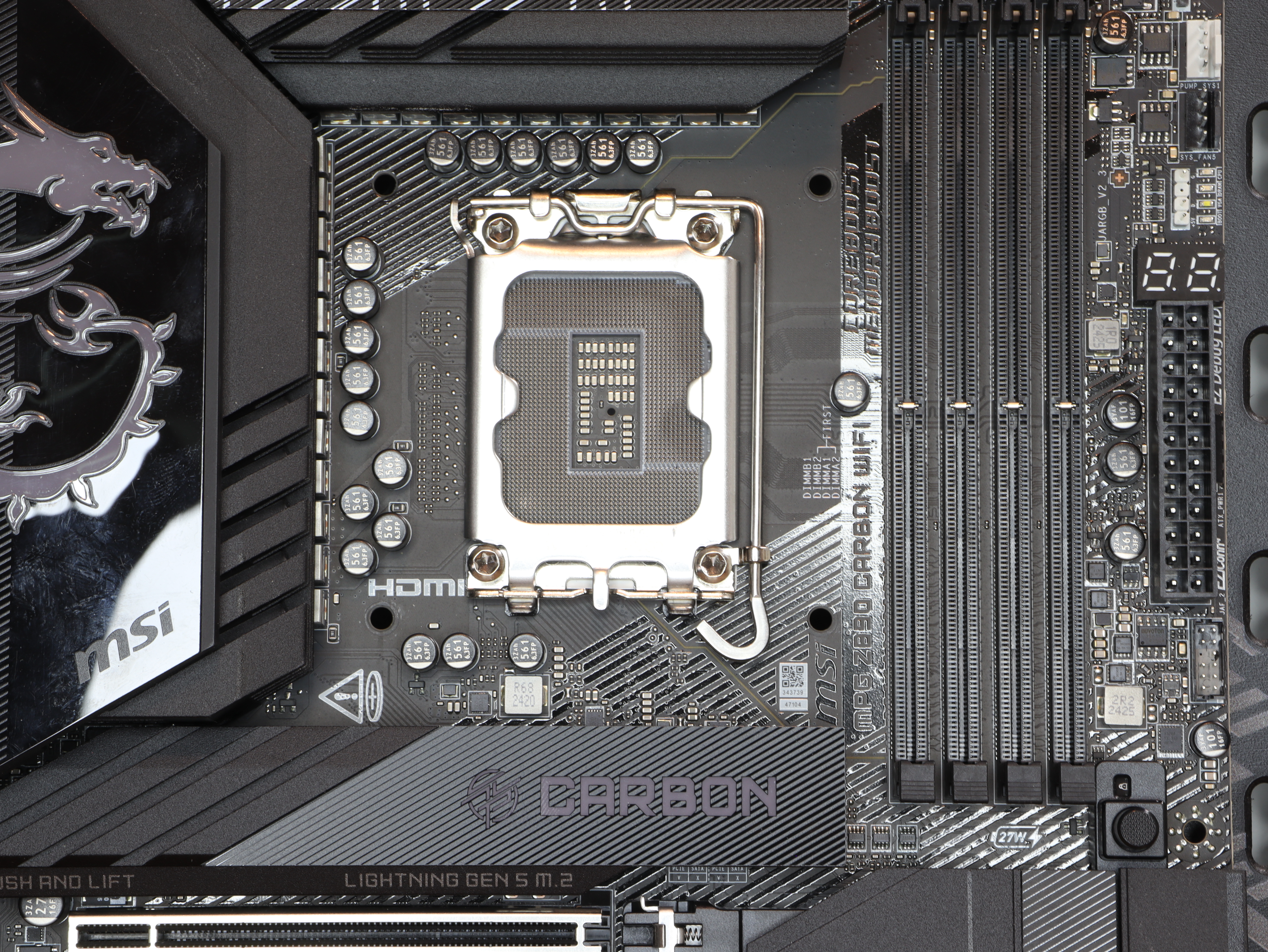 CARBON WIFI MPG Z890 Intel Ultra ATX 5G Wifi7 FROZR PERFORMANCE GAMING bundkort motherboard audio boost 4.JPG